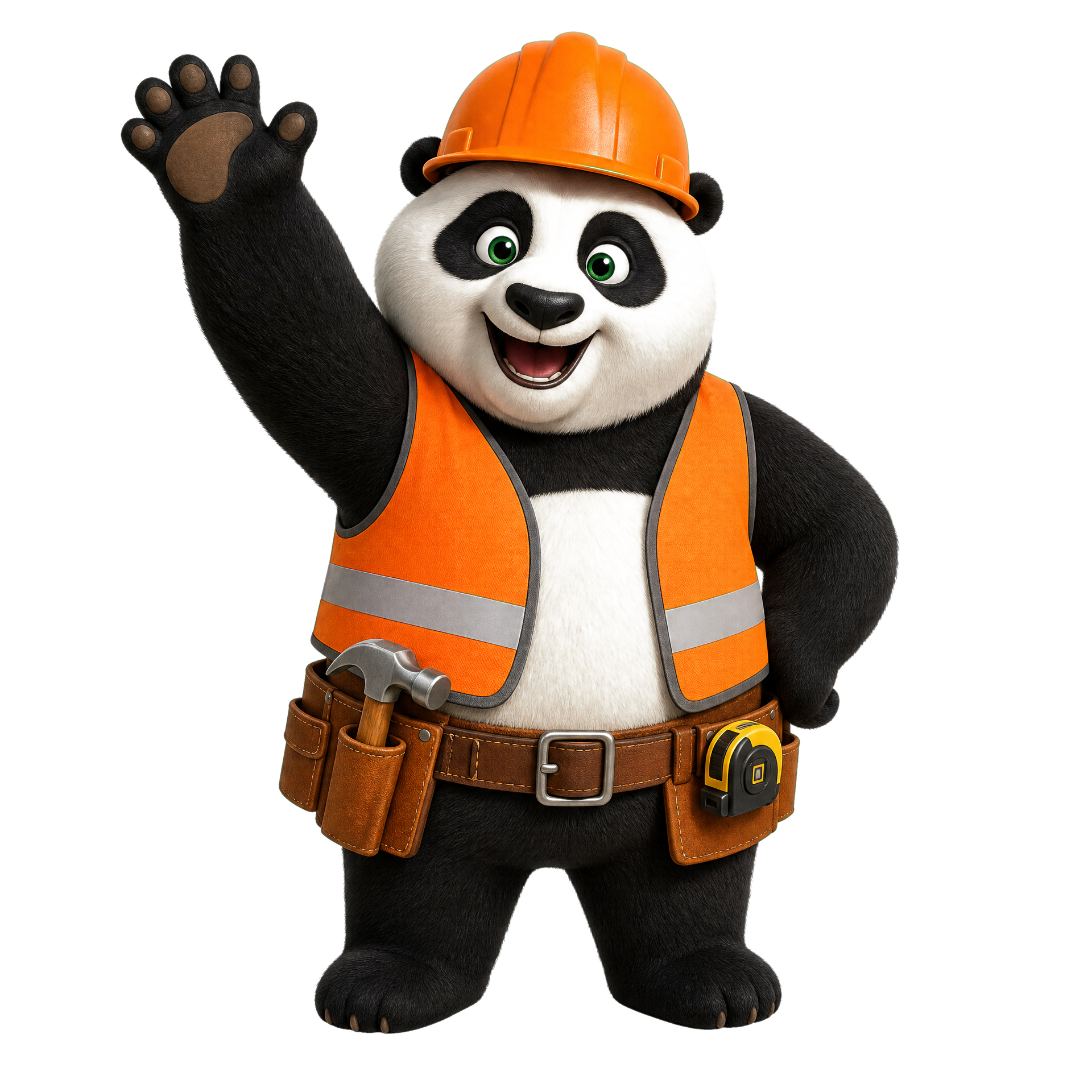 Mascot waving
